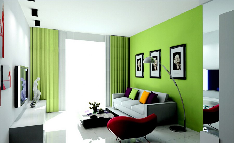 Интерьер в салатовых тонах