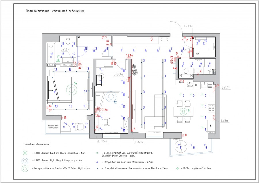 Дизайн проект квартиры экспликация