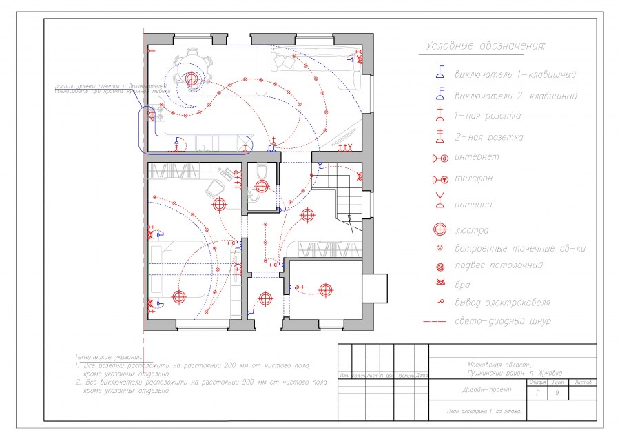 Дизайн проект чертеж