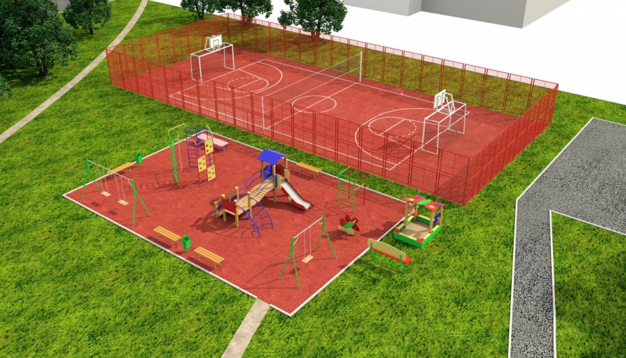 Спортивная площадка во дворе