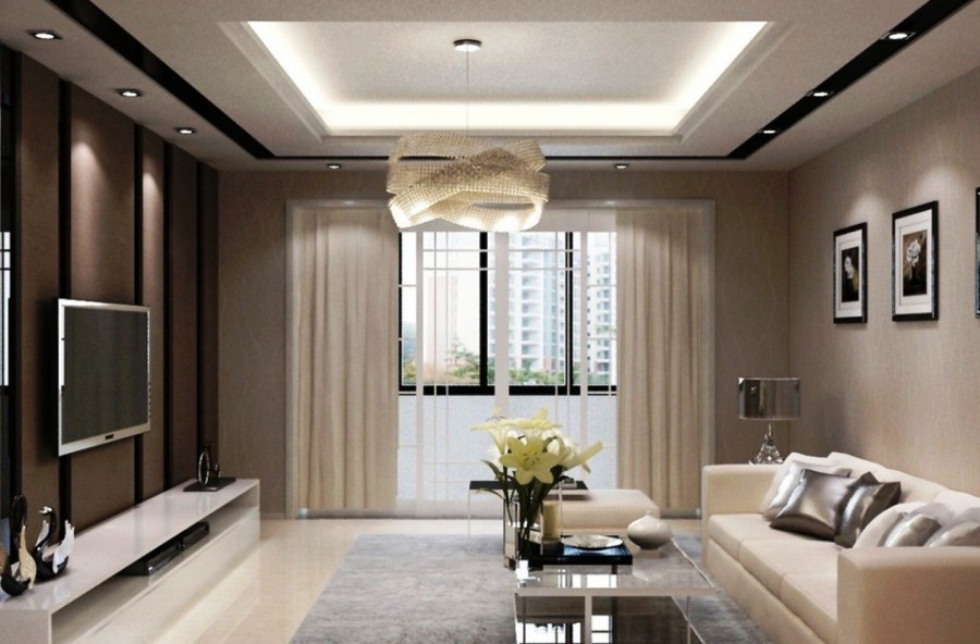 Освещение в гостиной в современном стиле