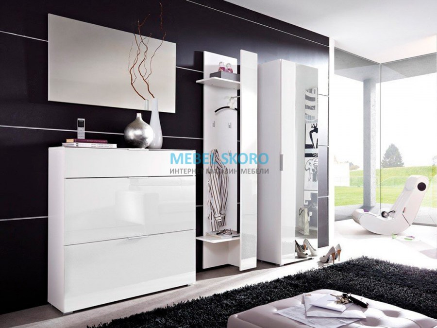 Прихожая Италия белый глянец