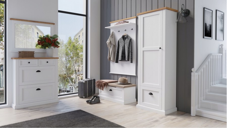 Прихожая белая Марсель 2