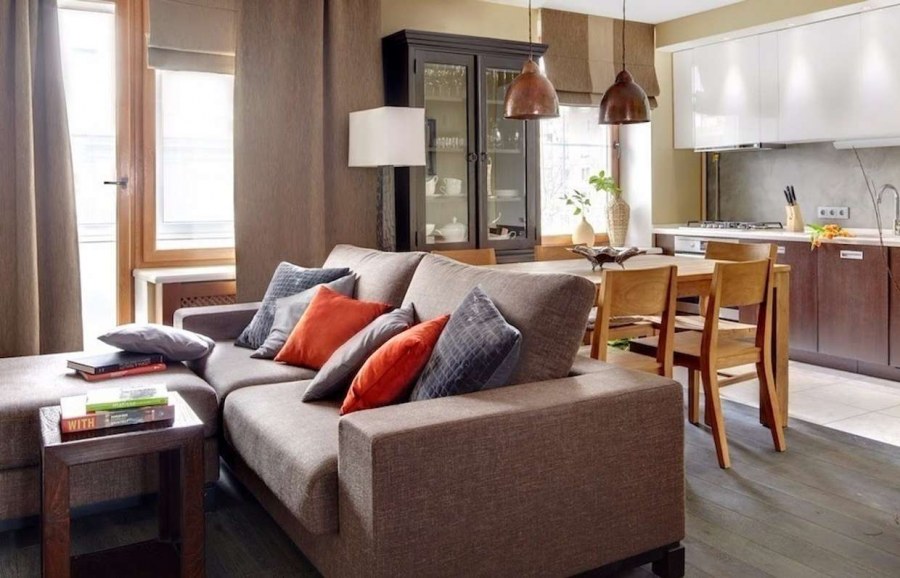 Уютный интерьер 1 комнатной квартиры