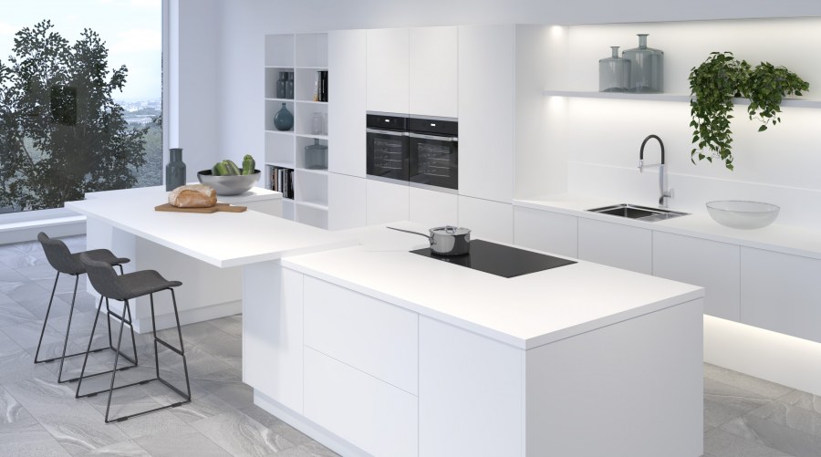 Кухонный гарнитур черный матовый