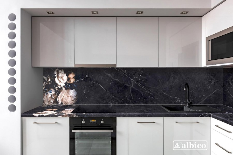 Кухня Одри серый шелк