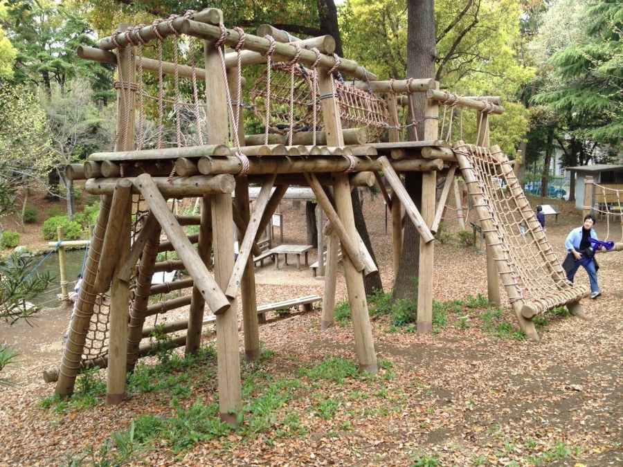 Деревья на детской площадке