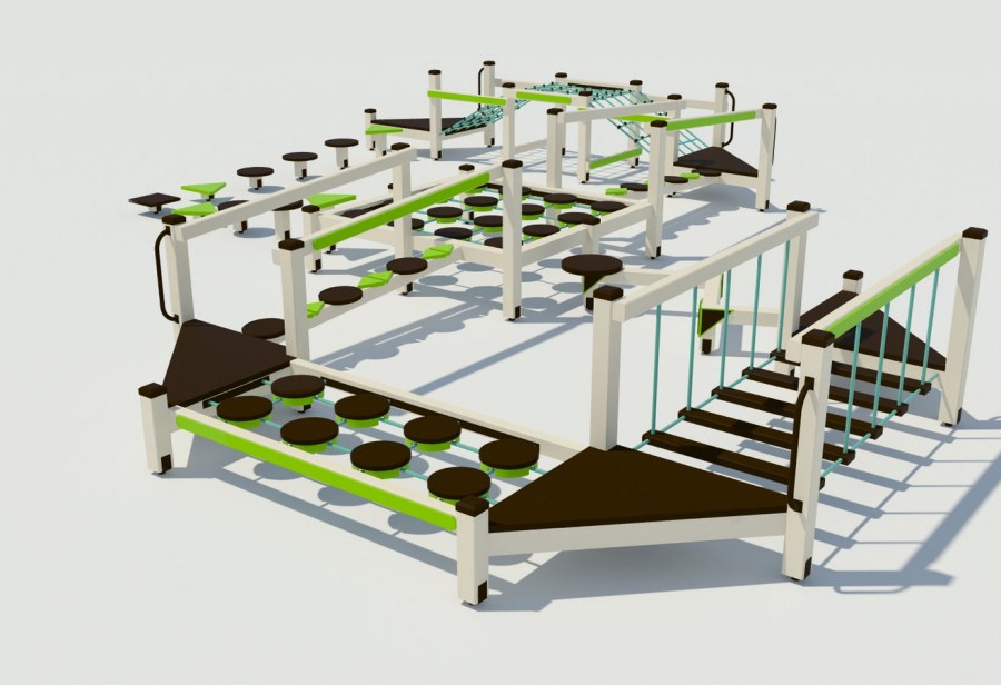 Полоса препятствий из колес