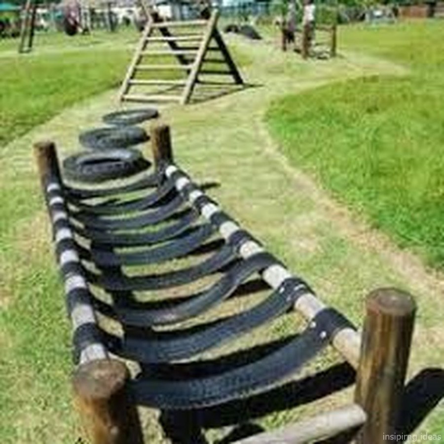 Препятствия из покрышек