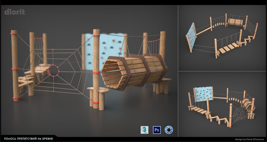 Препятствия из дерева