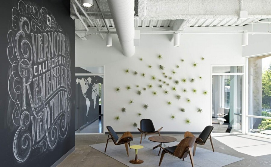 Декорирование стен в офисе