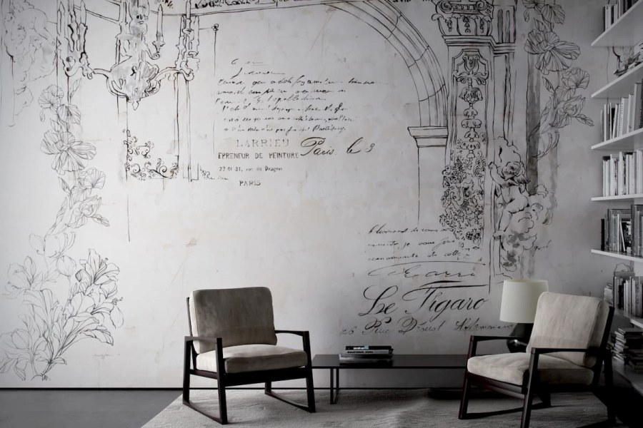 Состаренные обои для стен