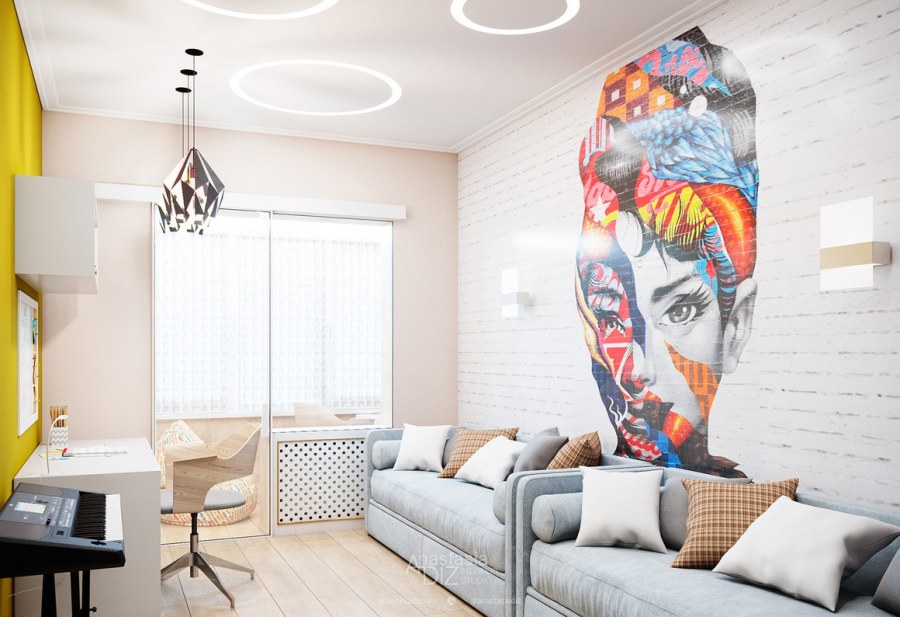 Граффити в интерьере