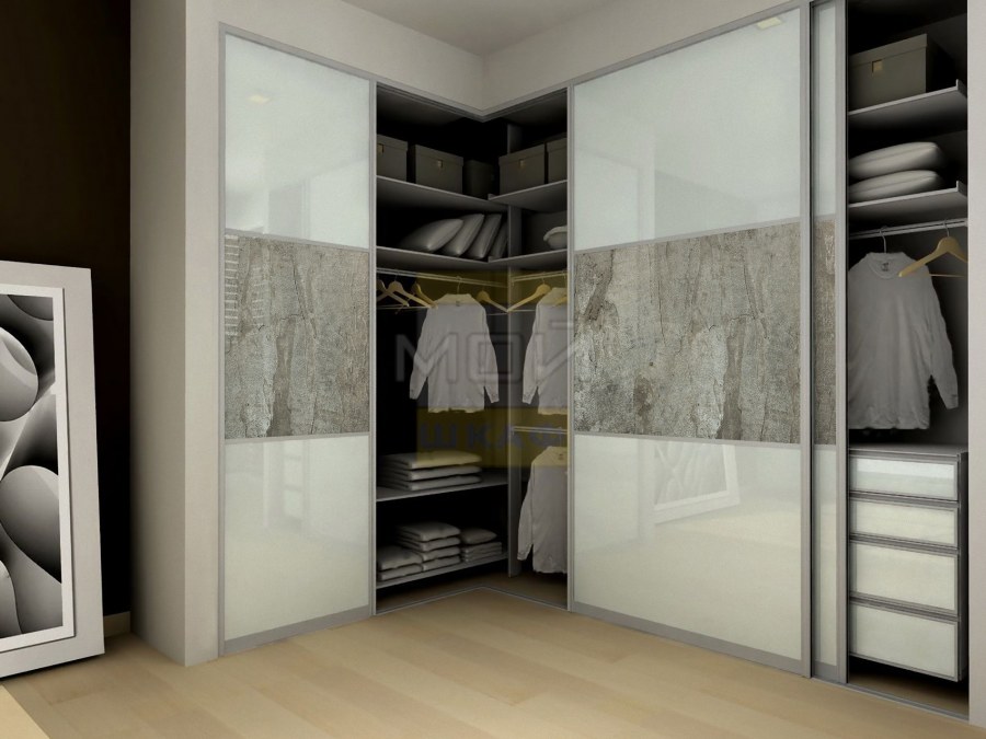 Угловой шкаф купе аристо