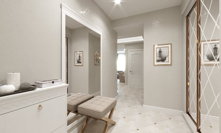 Коридор в светлых тонах