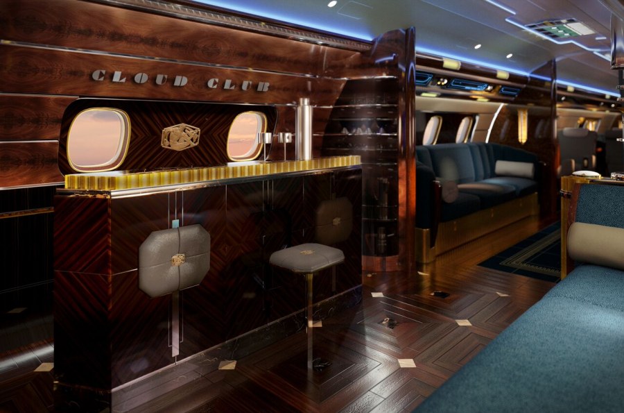 Круглый потолок арт деко