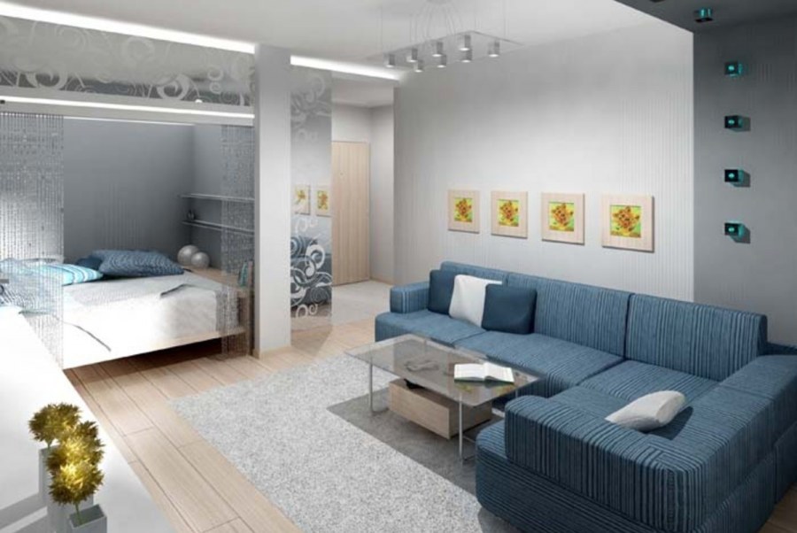 Зонирование однокомнатной квартиры 30 кв.м