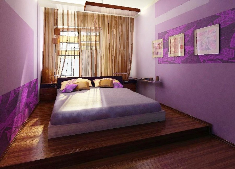 Спальня в фиолетовом стиле