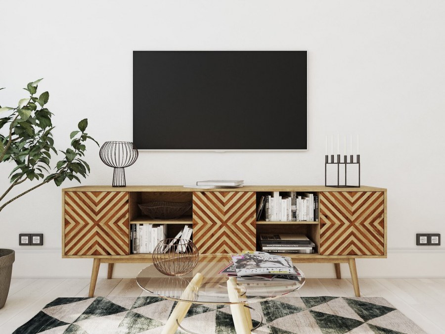 ТВ зона в скандинавском стиле