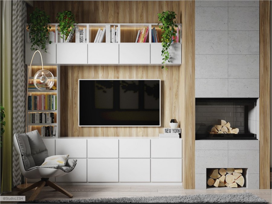 Стенка в скандинавском стиле