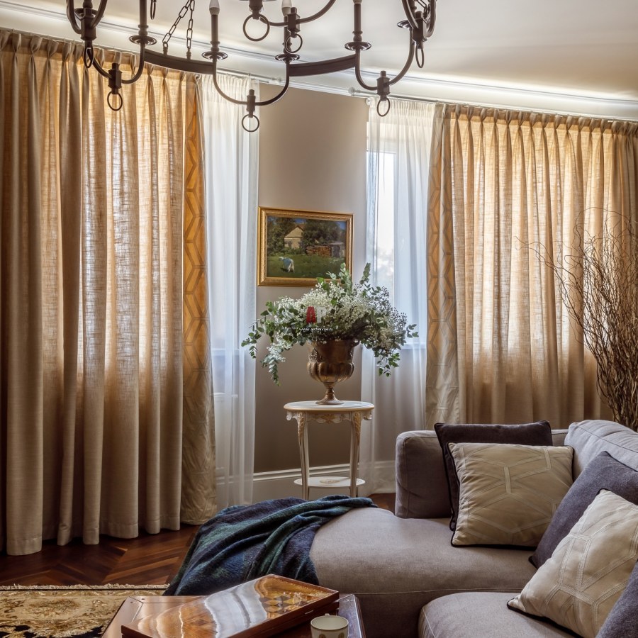 Гостиная карнизы в квартире