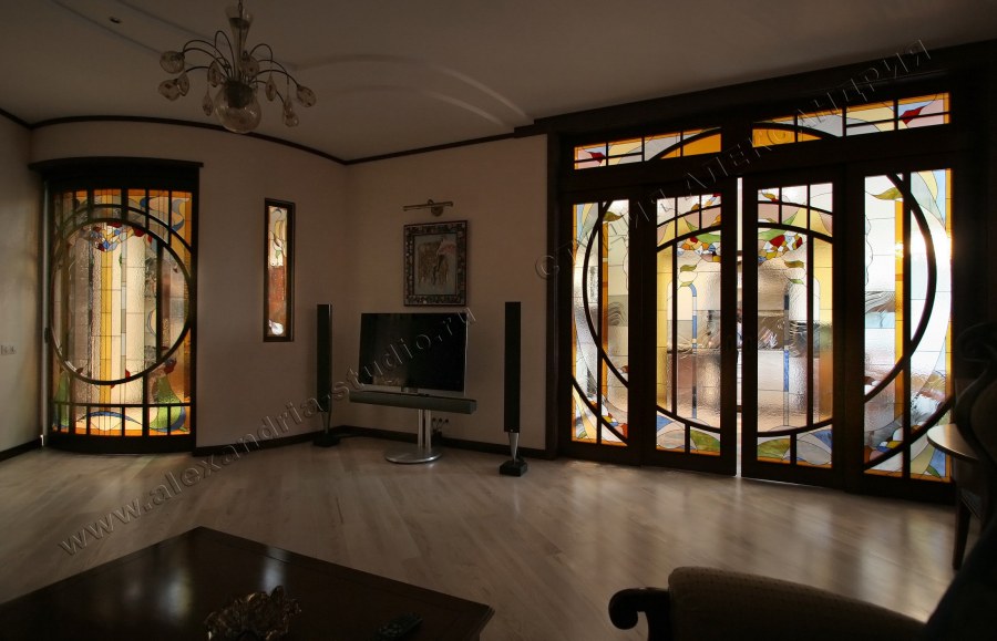 Витражная перегородка Модерн