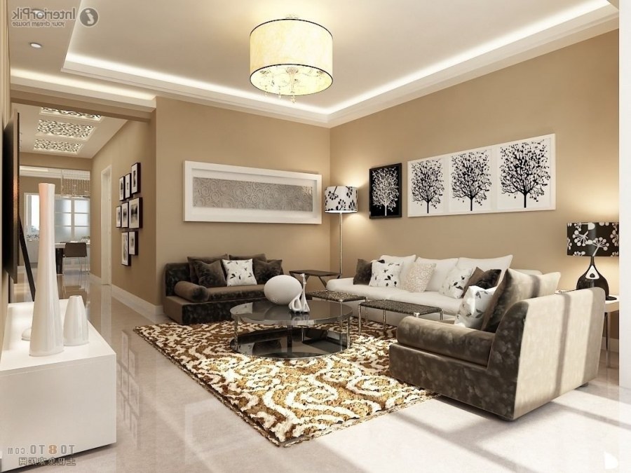 Интерьер в бежево коричневых тонах