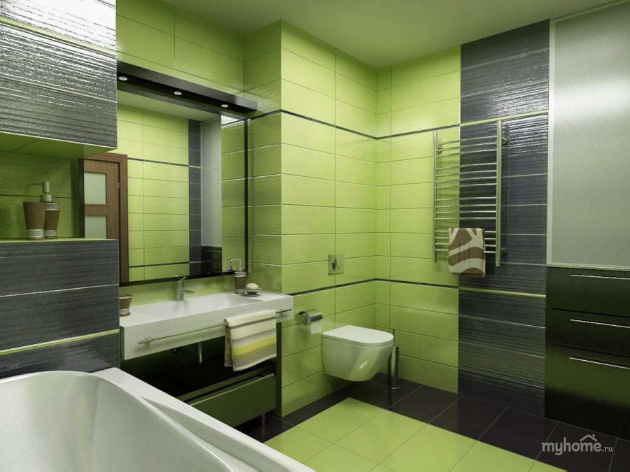 Ванная в фисташковом цвете