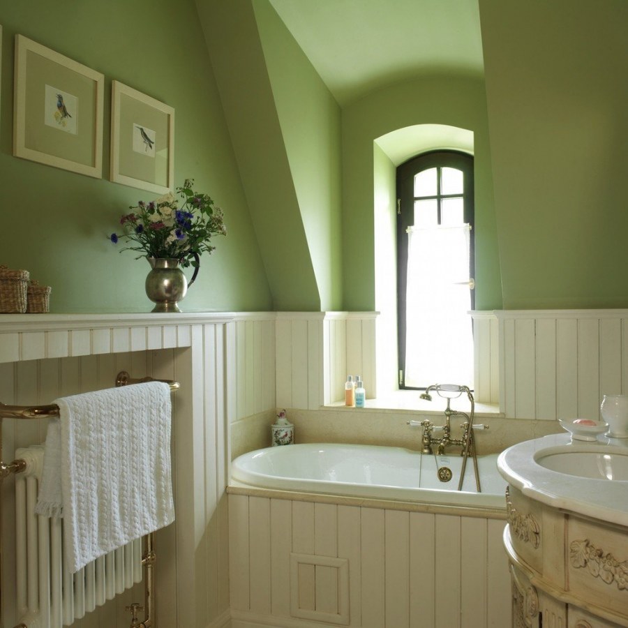 Ванная в фисташковом цвете