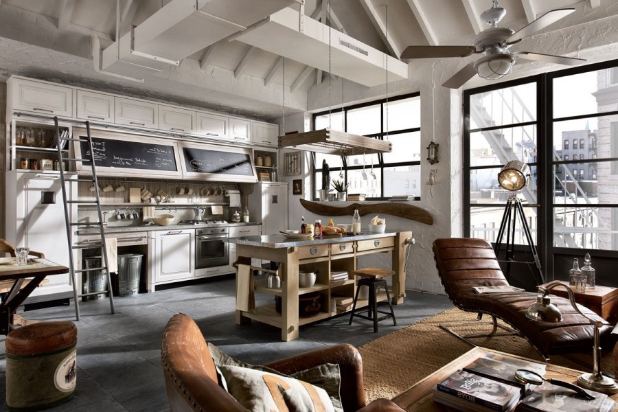 Интерьер в стиле Индастриал Шик