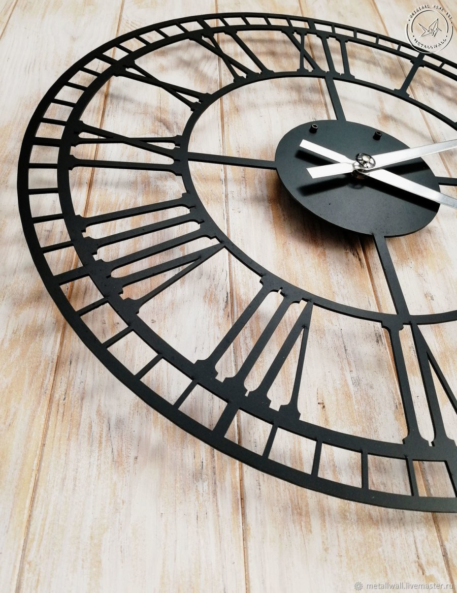 Часы лофт металл
