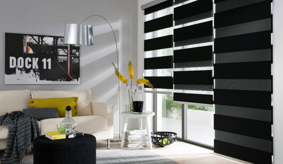 Рольшторы Зебра день ночь