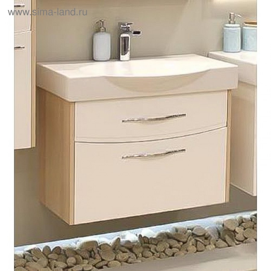 Тумба с раковиной Инфинити 76 н ясень Коимбра