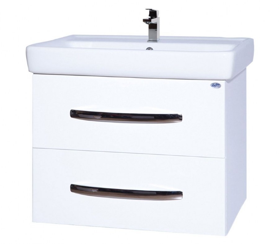 Тумба с раковиной bellezza рокко 50 белая напольная 3 ящика
