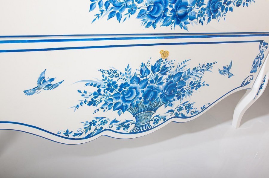 Гжель в ванной