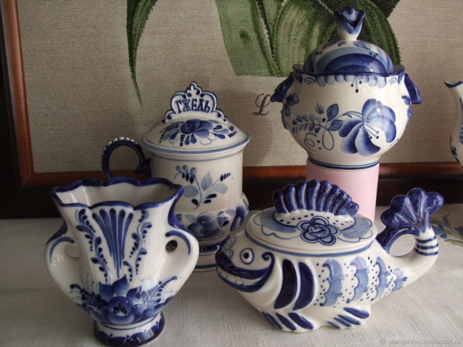 Винтаж Гжель сахарница