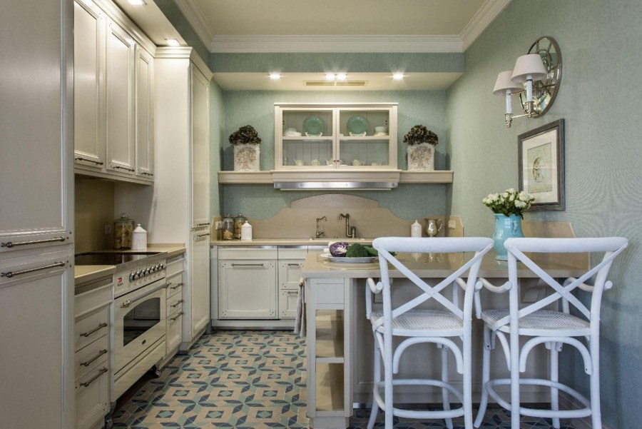 Цвет стен кухни в стиле Прованс