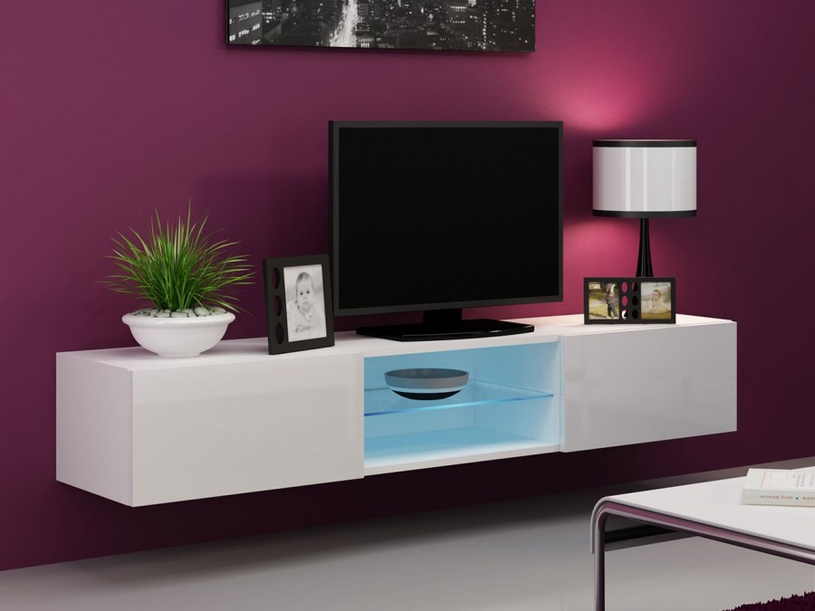 Навесная тумба ТВ cama Vigo белый глянец 180см