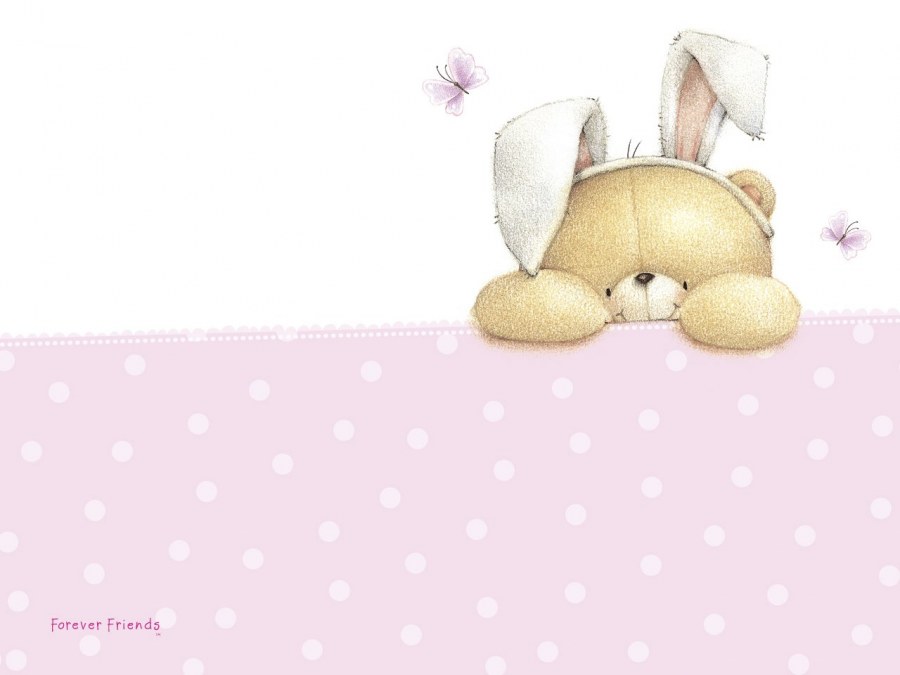 Пастельный фон с мишками