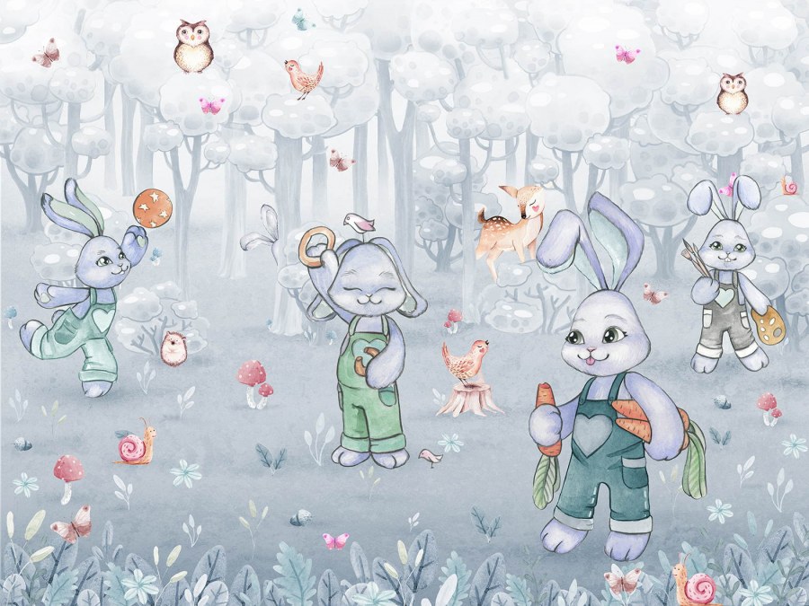 Обои с кроликами в детскую