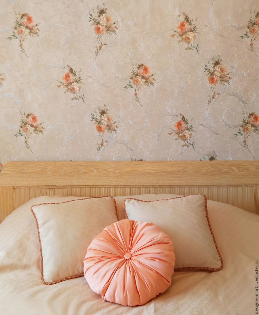 Спальня в персиковых тонах