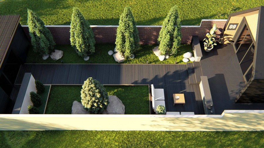 Ландшафт узкого участка