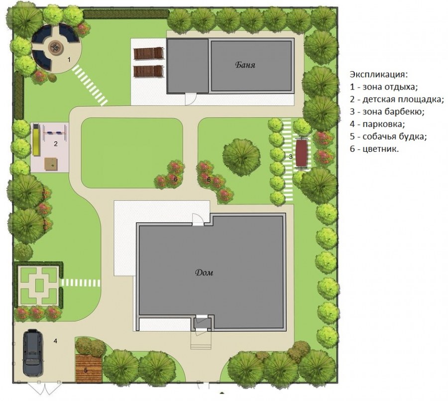 Генплан садового участка 10 соток