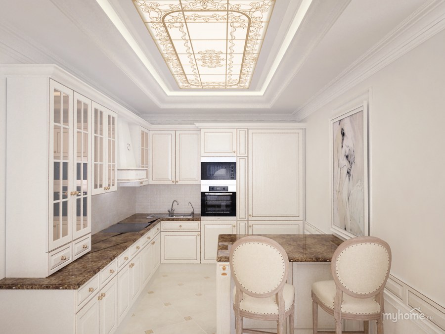 Кухня Неоклассика слоновой кости