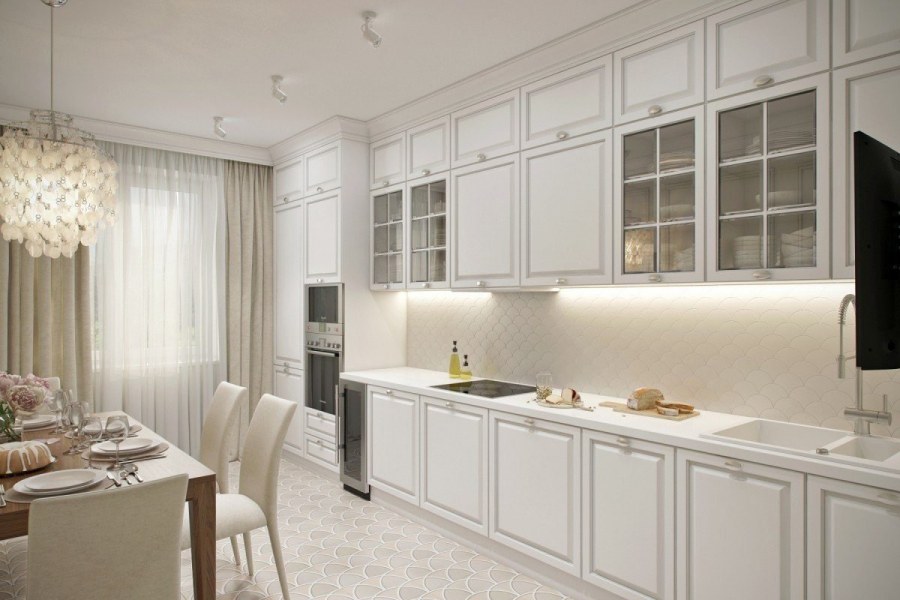 Белая кухня Неоклассика Slotex 2340