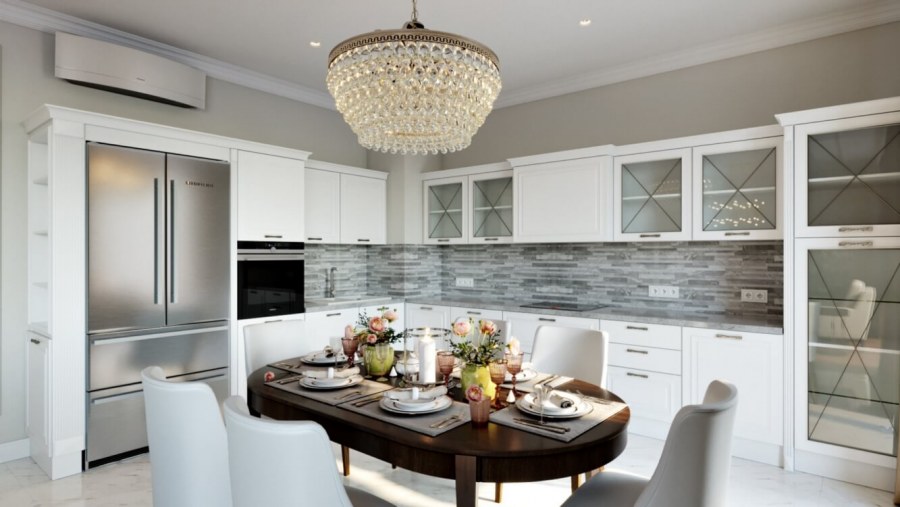 Кухня в светлых тонах