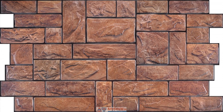 Панель декорат. Стоун ПВХ 960*480мм бежевый