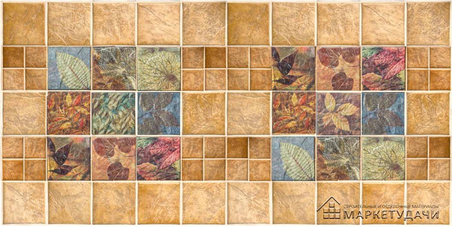 Панель ПВХ сланец песочный 980х498мм/Грейс