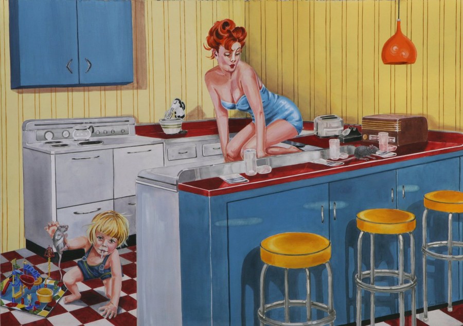 Домохозяйка в стиле ретро