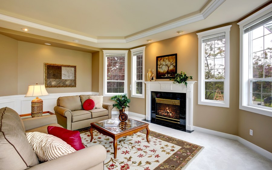 Гостиная с камином